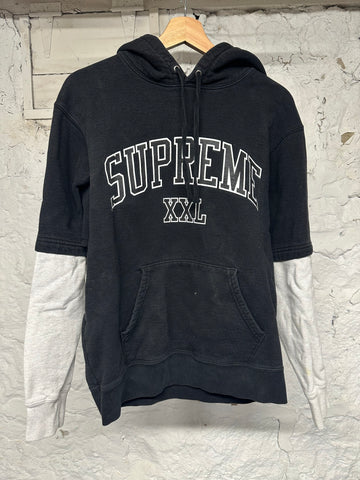 Supreme Spellout XXL Black Grey Hoodie Sz S