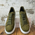 Alexander Mcqueen Olive Suede White Sole Sneaker Sz 11 (44)