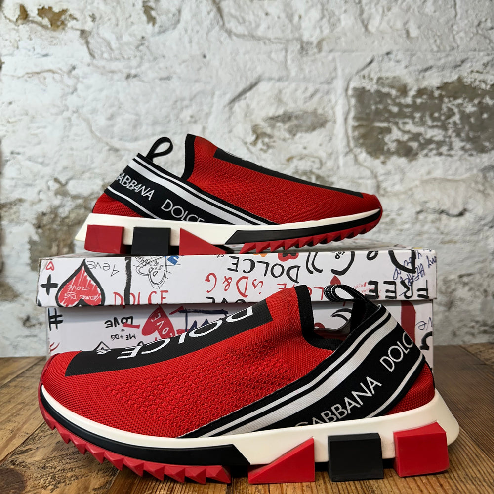 Dolce Gabbana Red White Black Sorrento Sneaker Sz 10 (43)
