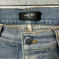 Amiri MX1 Green Plaid Blue Denim Jeans Sz 34