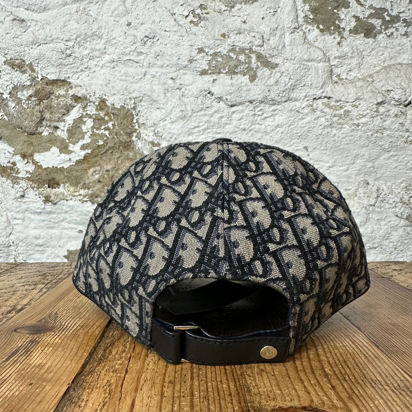 Dior Navy Oblique Monogram Hat Sz L