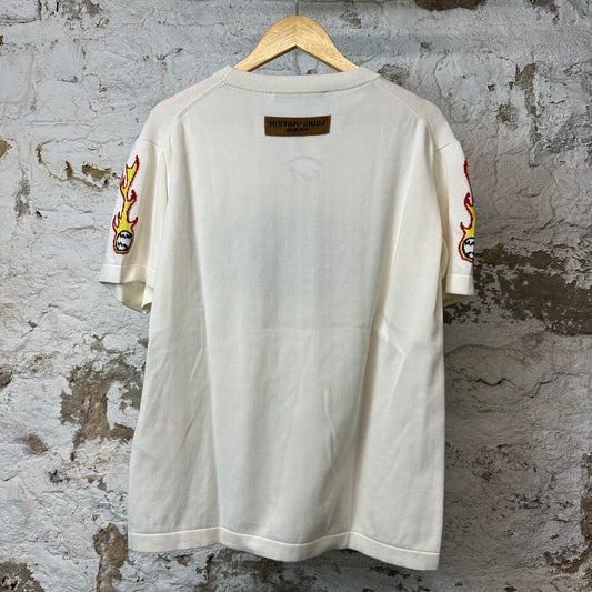 Louis Vuitton Baseball Logo T-shirt Cream Sz M