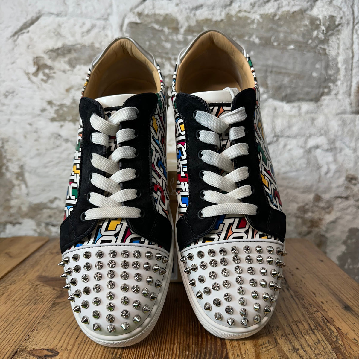 Christian Louboutin 3D Multicolor Logo Spike Sneaker Sz 10 (43)