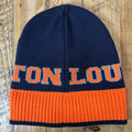 Louis Vuitton Orange Navy Knit Ribbed Beanie