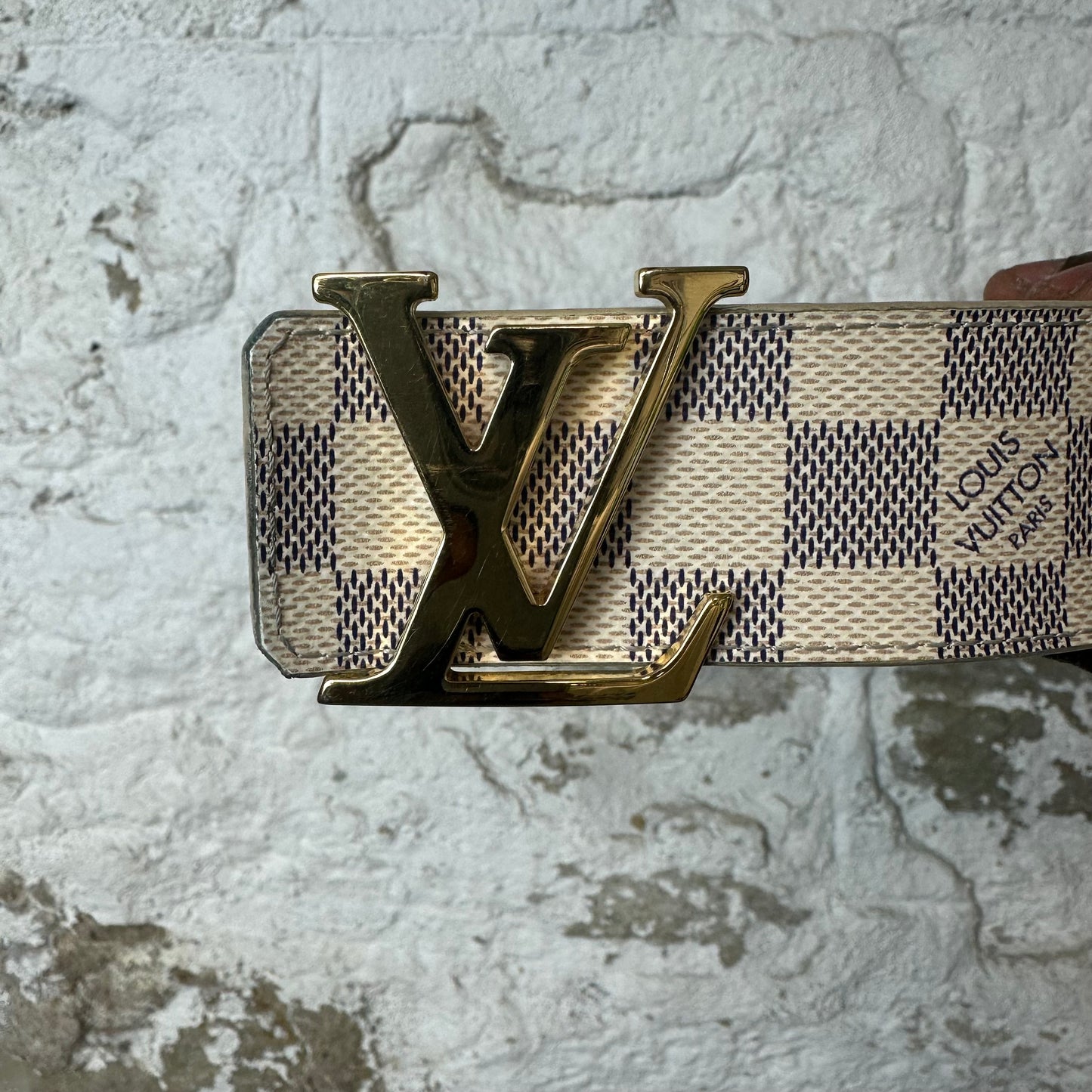 Louis Vuitton Damier Azure Belt Sz (95/38) W/ Box