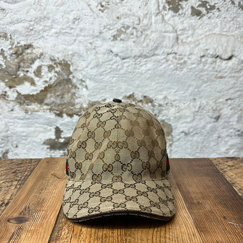 Gucci GG Brown Monogram Hat Sz M