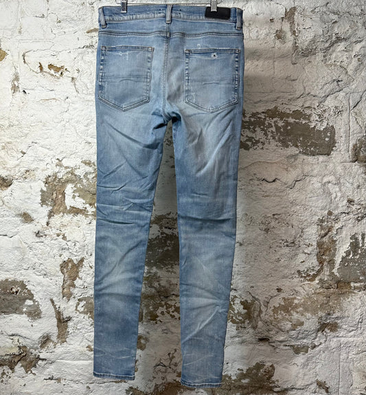Amiri Plain Blue Denim Jeans Sz 34