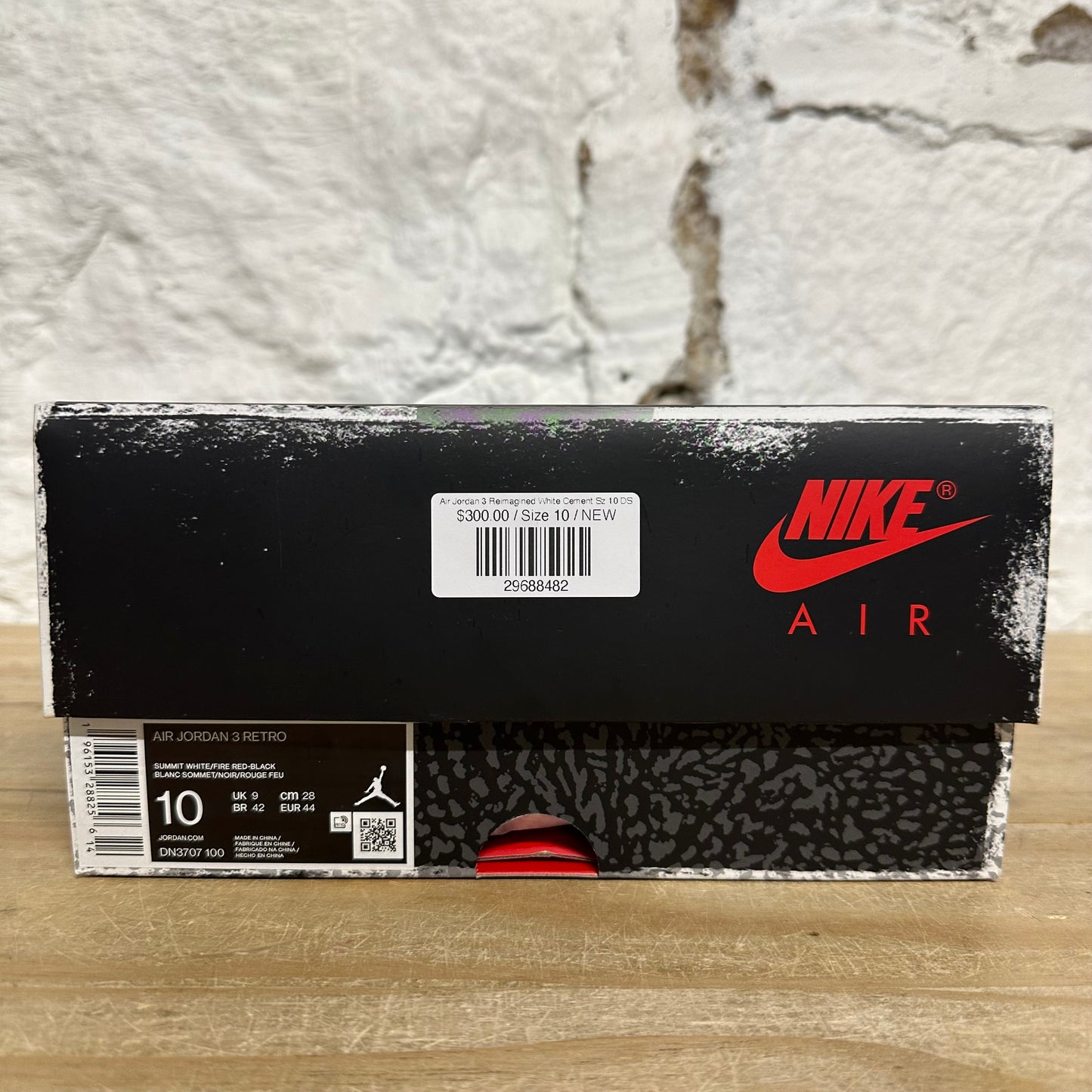 Air Jordan 3 White Cement Reimagined Sz 10 DS