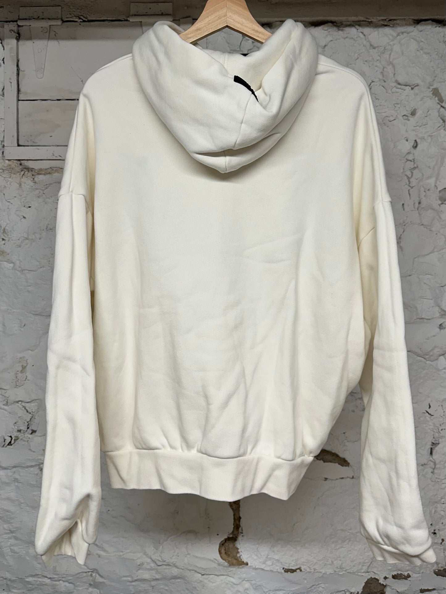 FOG Essentials Chest Logo White Hoodie Sz S
