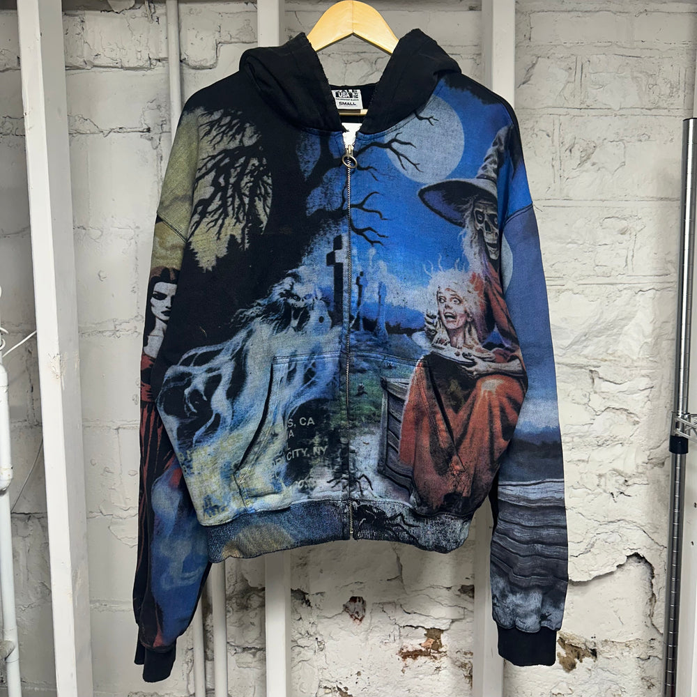 Vale Graveyard Black Zip Up Hoodie Sz S