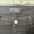 Amiri MX1 Brown Suede Black Denim Jeans Sz 32