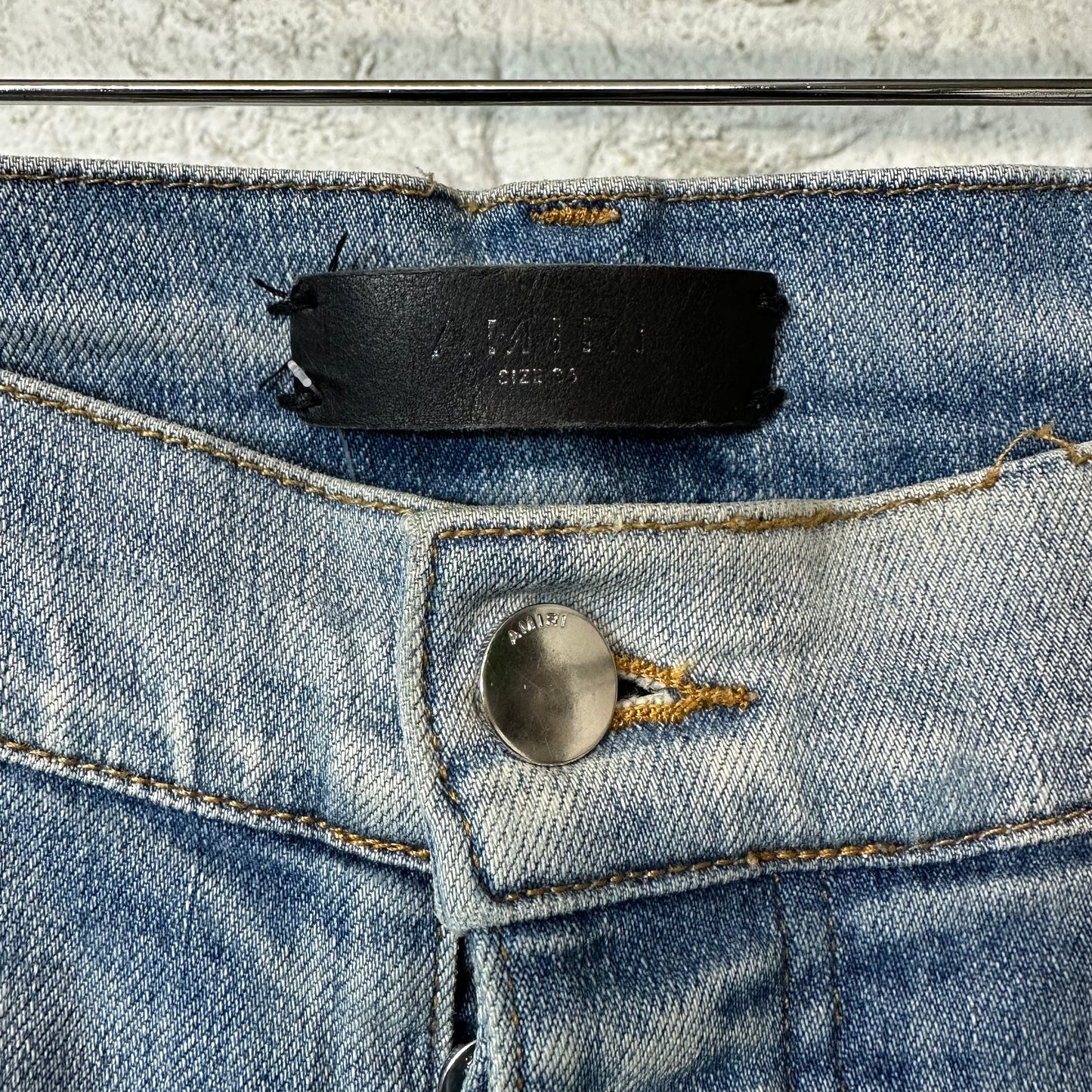 Amiri Multicolor Paisley Blue Denim Jeans Sz 36