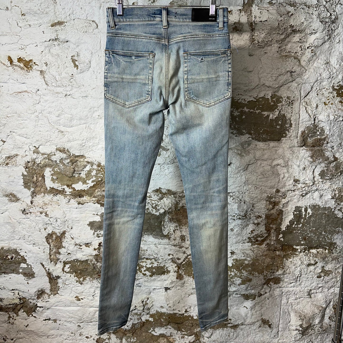 Amiri Multicolor Paisley Blue Denim Jeans Sz 28