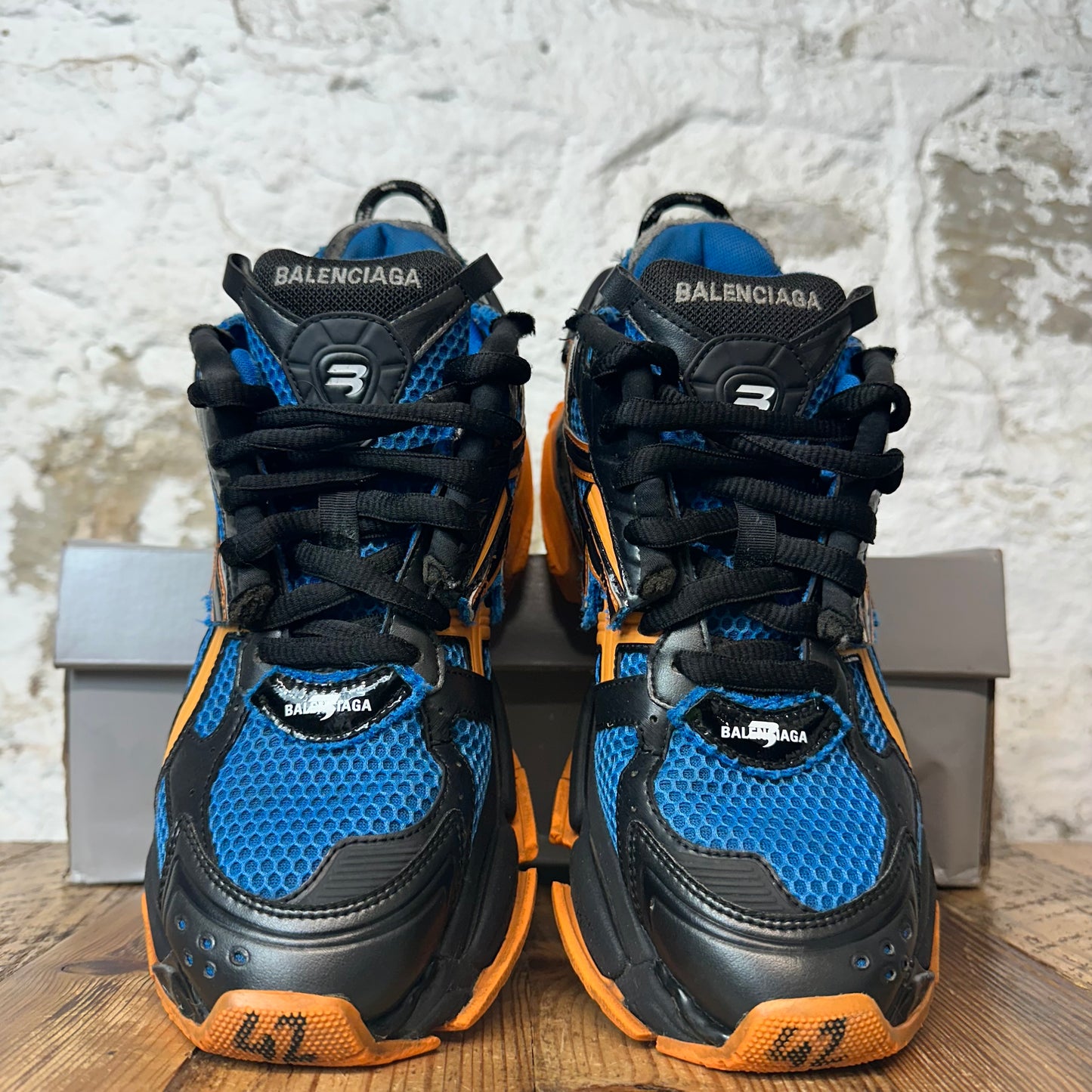 Balenciaga Runner Black Orange Blue Sneaker Sz 9 (42)