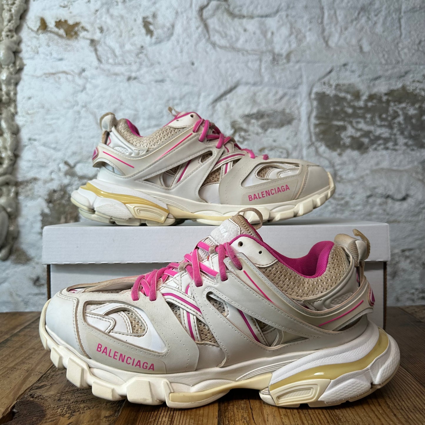 Balenciaga Track Runner Pink Cream Sneaker Sz 8 (41)