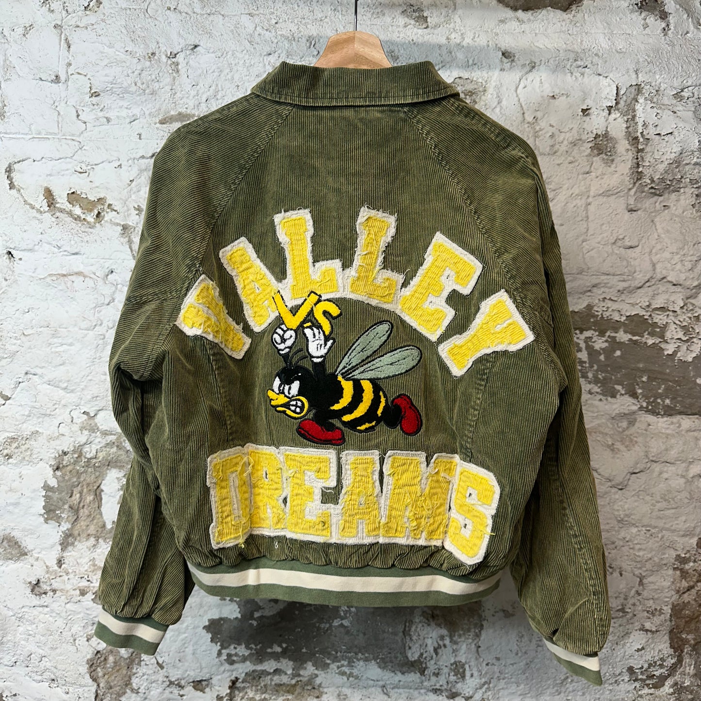 Vale Angry Bee Olive Corduroy Jacket