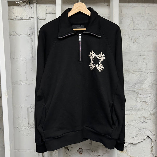 Amiri MA Quad Quarter Zip Sweatshirt Sz M