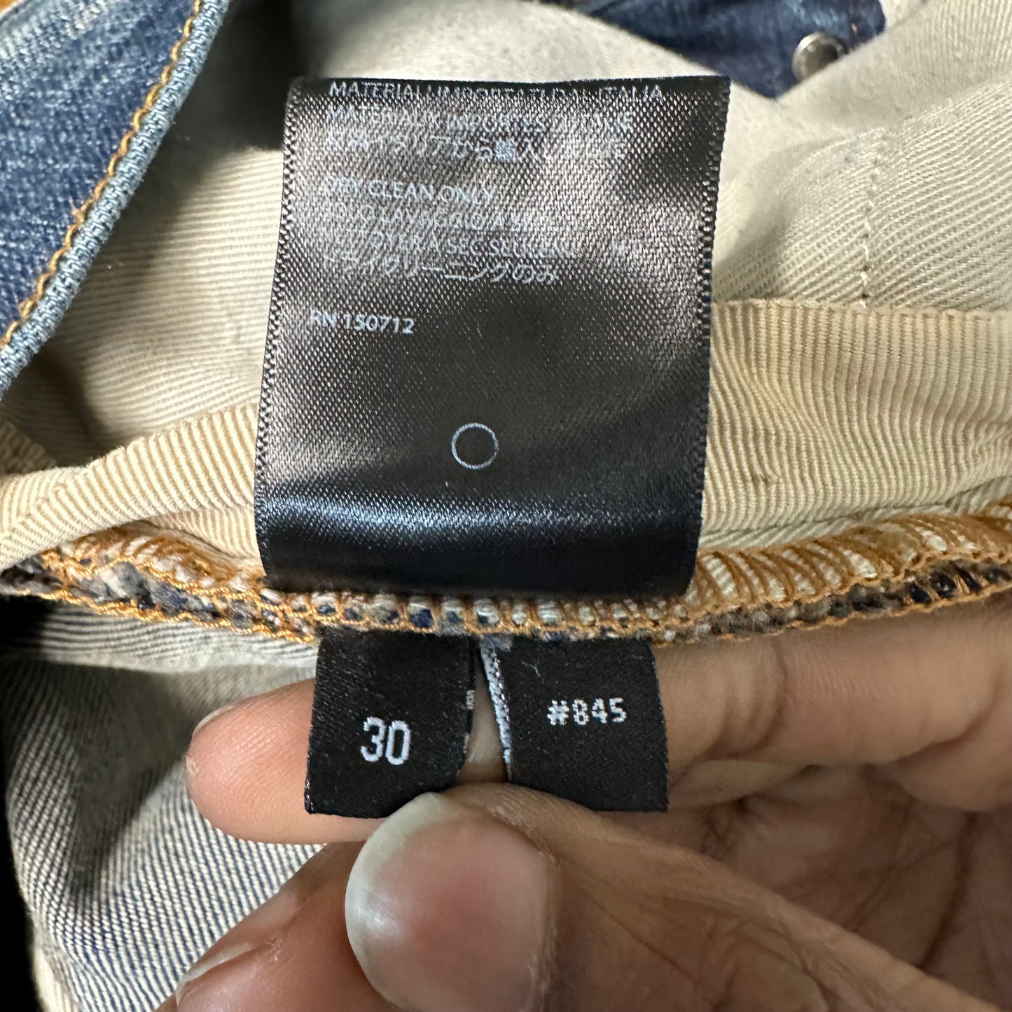 Amiri Knee Hole Dark Blue Denim Jeans Sz 30