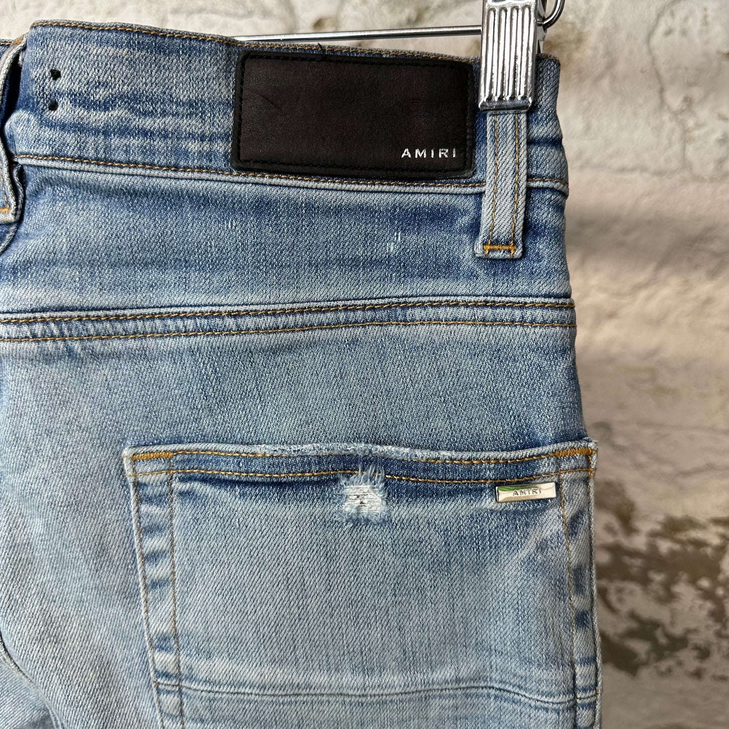 Amiri MX1 Black Playboy Blue Denim Jeans Sz 28