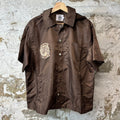 Saint Vanity Brown Nylon Hooded Shirt