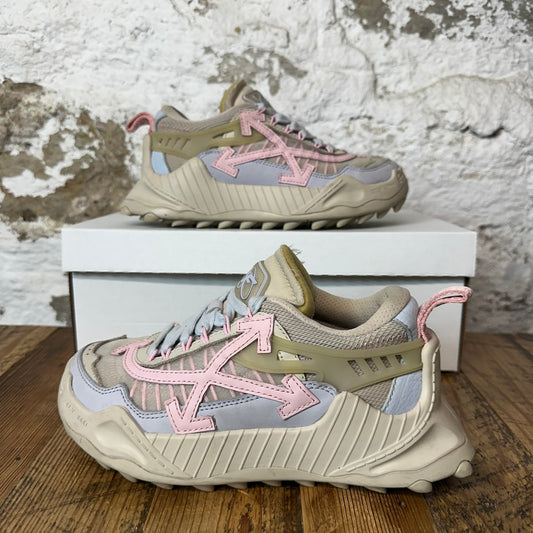 Off White ODSY 1000 Pink Tan Sneaker Sz 4.5 (36) No Box