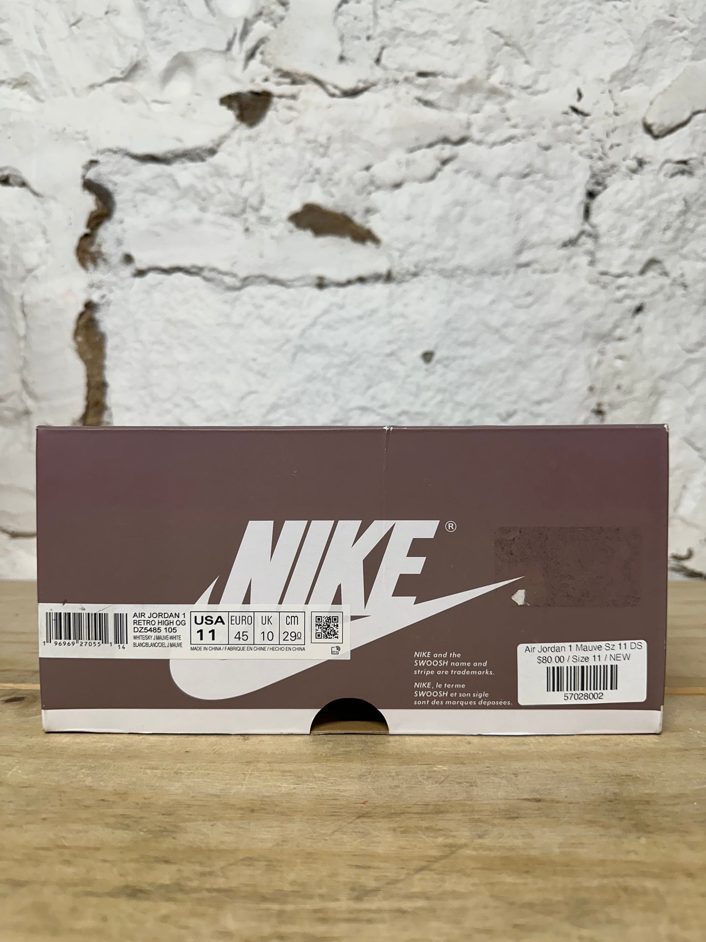 Air Jordan 1 Mauve Sz 11 DS