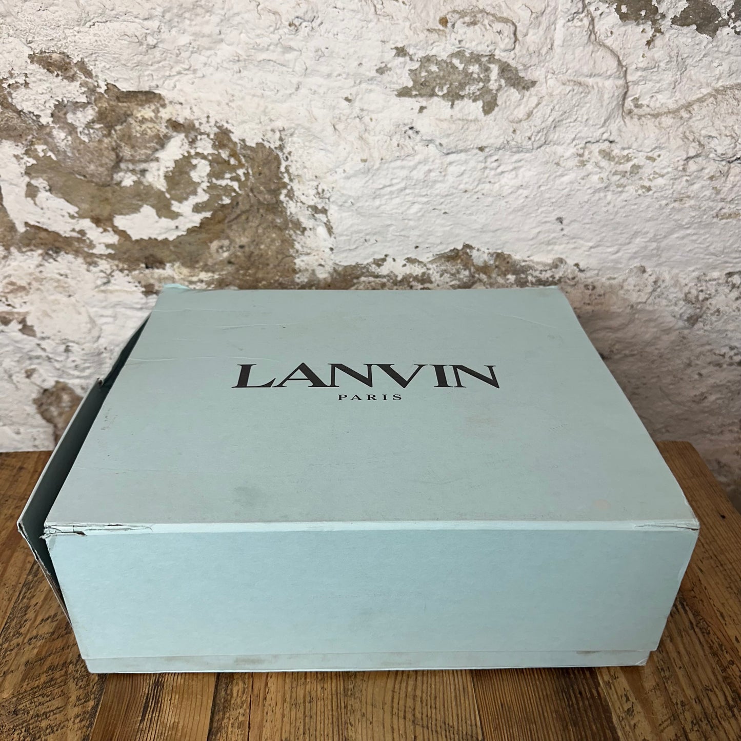 Lanvin Curb Blue Black Lace Grey Sneaker Sz 10 (43)