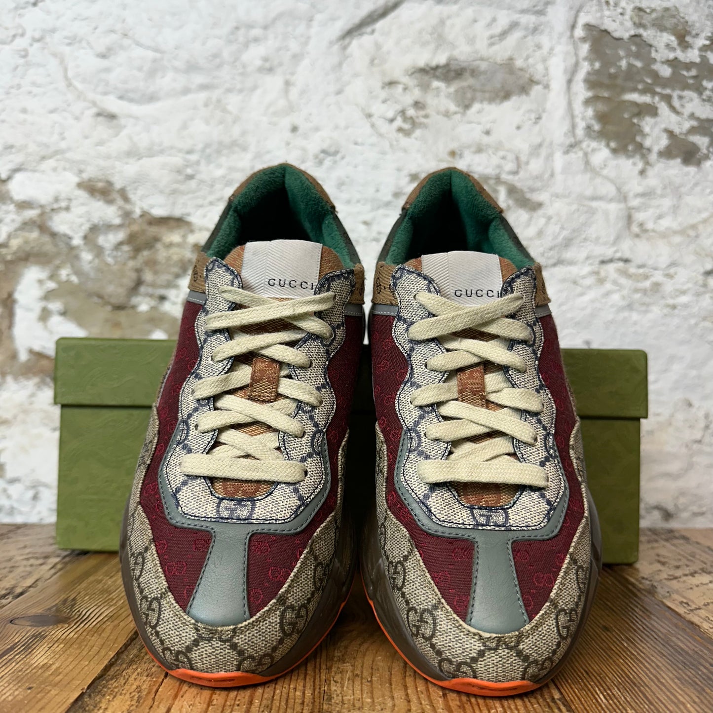 Gucci Rython Multicolor Brown Sneaker Sz 5 (37)