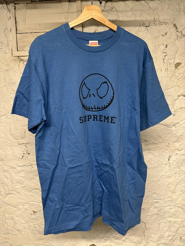 Supreme Faded Blue Skeleton T-Shirt Sz L DS