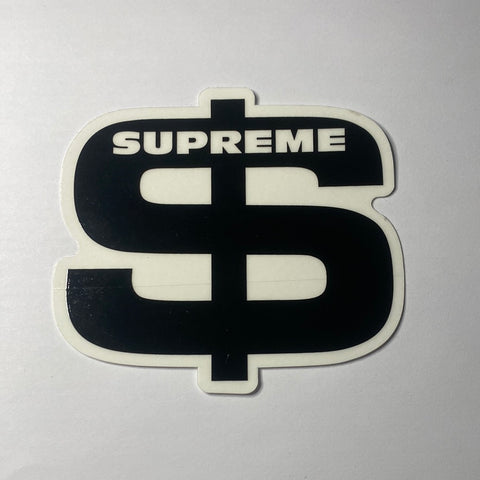 Supreme Black Dollar Sign Sticker