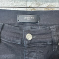 Amiri Green AM Spell Black Denim Jeans Sz 29