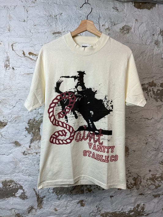 Saint Vanity Horse Rider Cream T-shirt