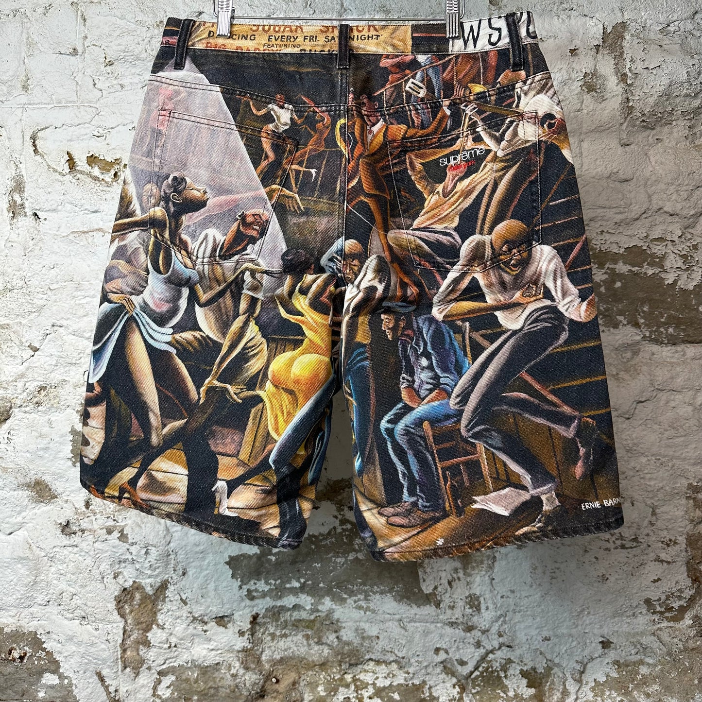 Supreme Ernie Barnes Denim Jean Shorts Sz 34