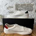 Gucci Red Green GG Logo White Ace Sneaker Sz 7.5