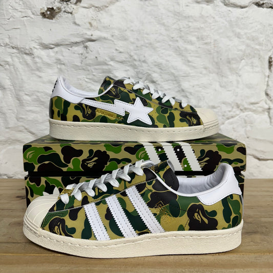 Adidas Superstar 80s Bape ABC Camo Sz 7.5 DS