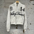 Vale Oreo Zip Up Hoodie White Sz S