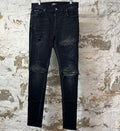 Amiri MX1 Camo Faded Black Denim Jeans Sz 34