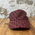 Gucci Red GG Monogram Maroon Hat Sz L