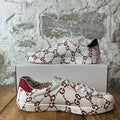Gucci Red GG Monogram White Ace Sneaker Sz 12.5