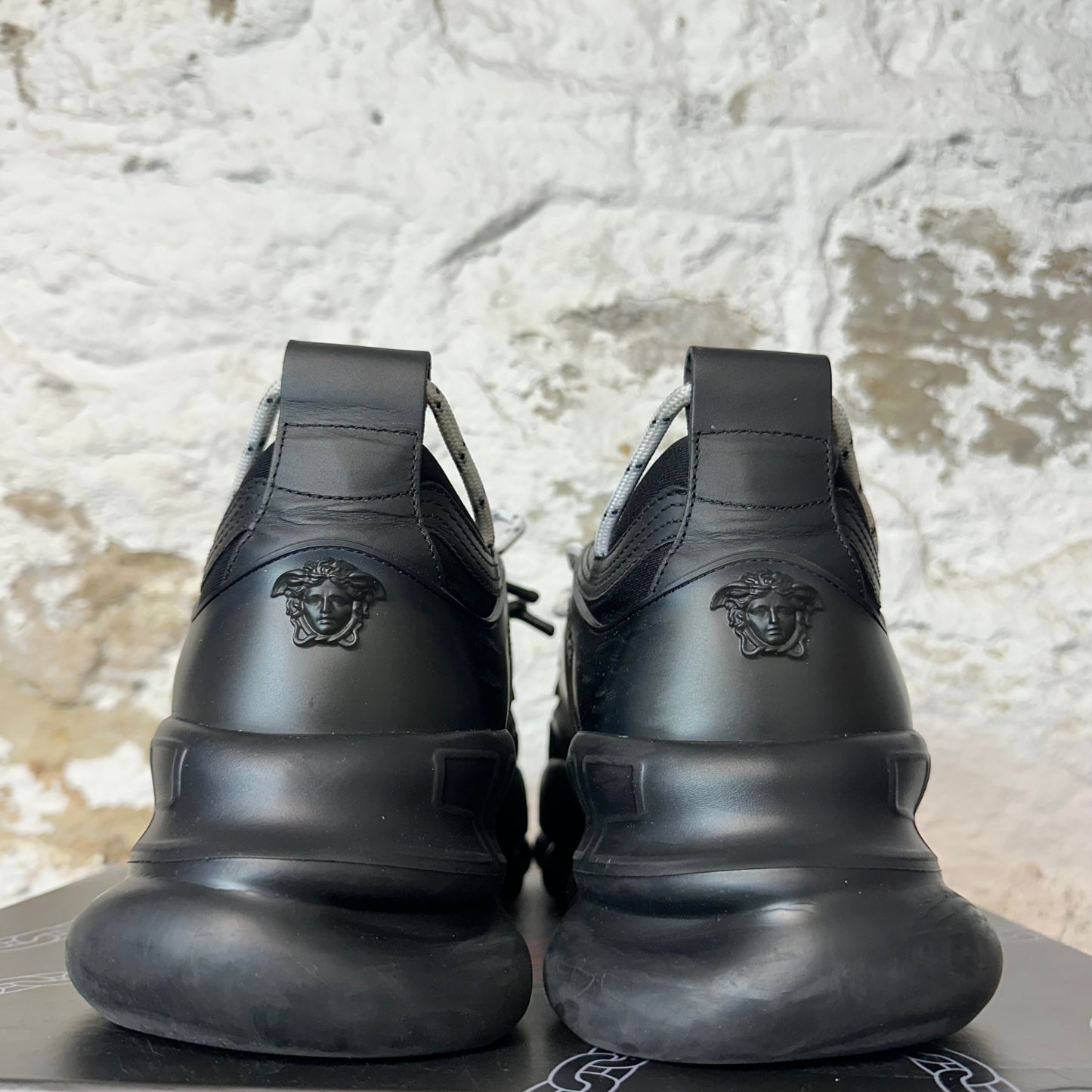 Versace Chain Reaction Black Multicolor Sneaker Sz 13 (46)