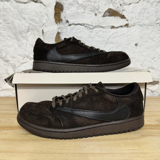 Air Jordan 1 Low Travis Scott Velvet Brown Sz 10