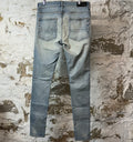 Amiri MX1 Light Blue Suede Blue Denim Jeans Sz 32