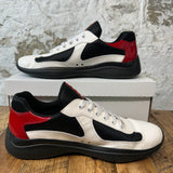 Prada Americas Cup White Patent Red Black Sz 11 No Box