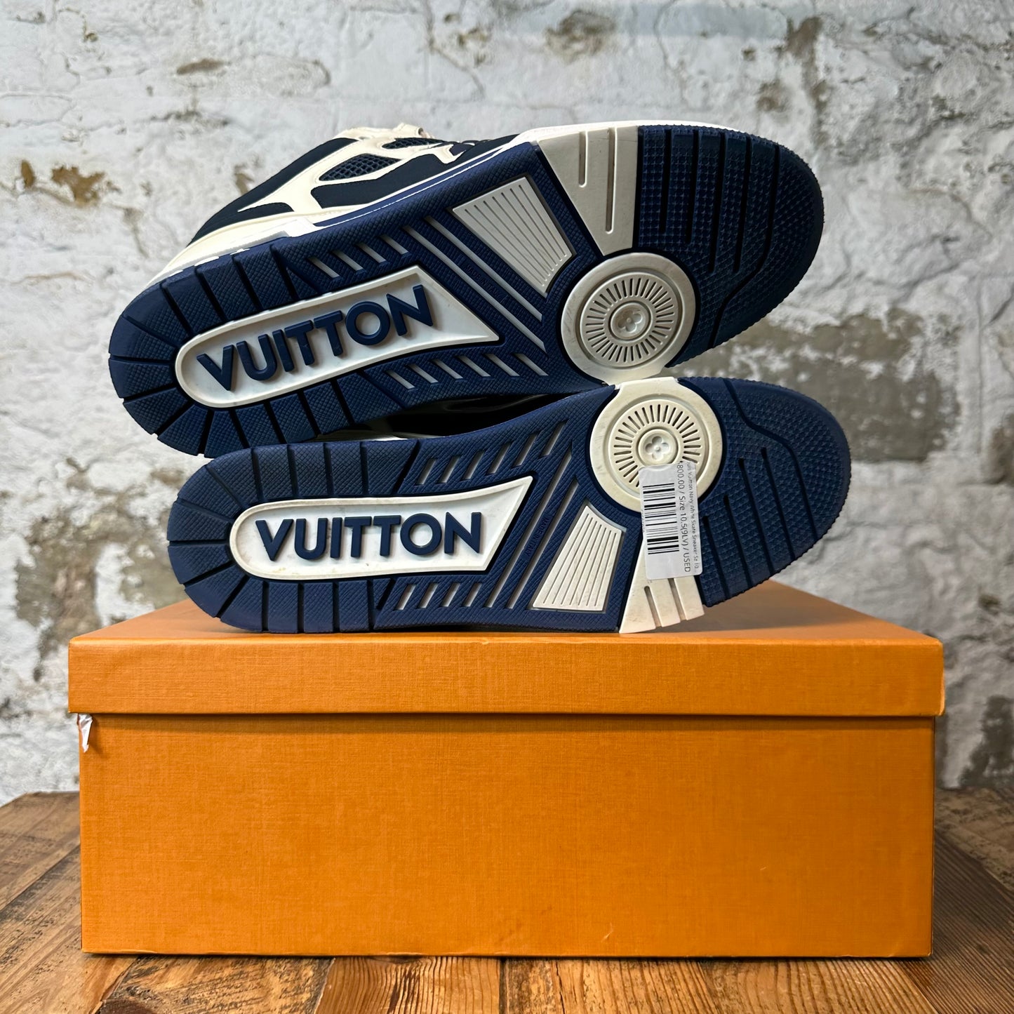 Louis Vuitton Navy White Skate Sneaker Sz 10.5 (9LV)