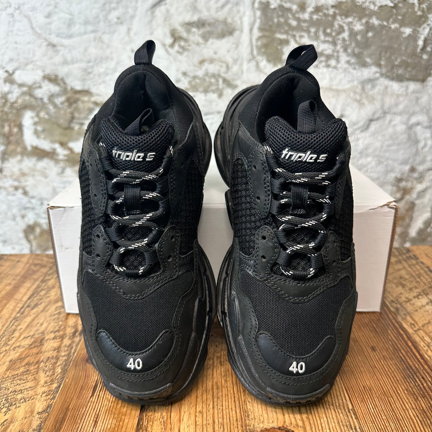 Balenciaga Triple S Triple Black Sneaker Sz 7 (40)