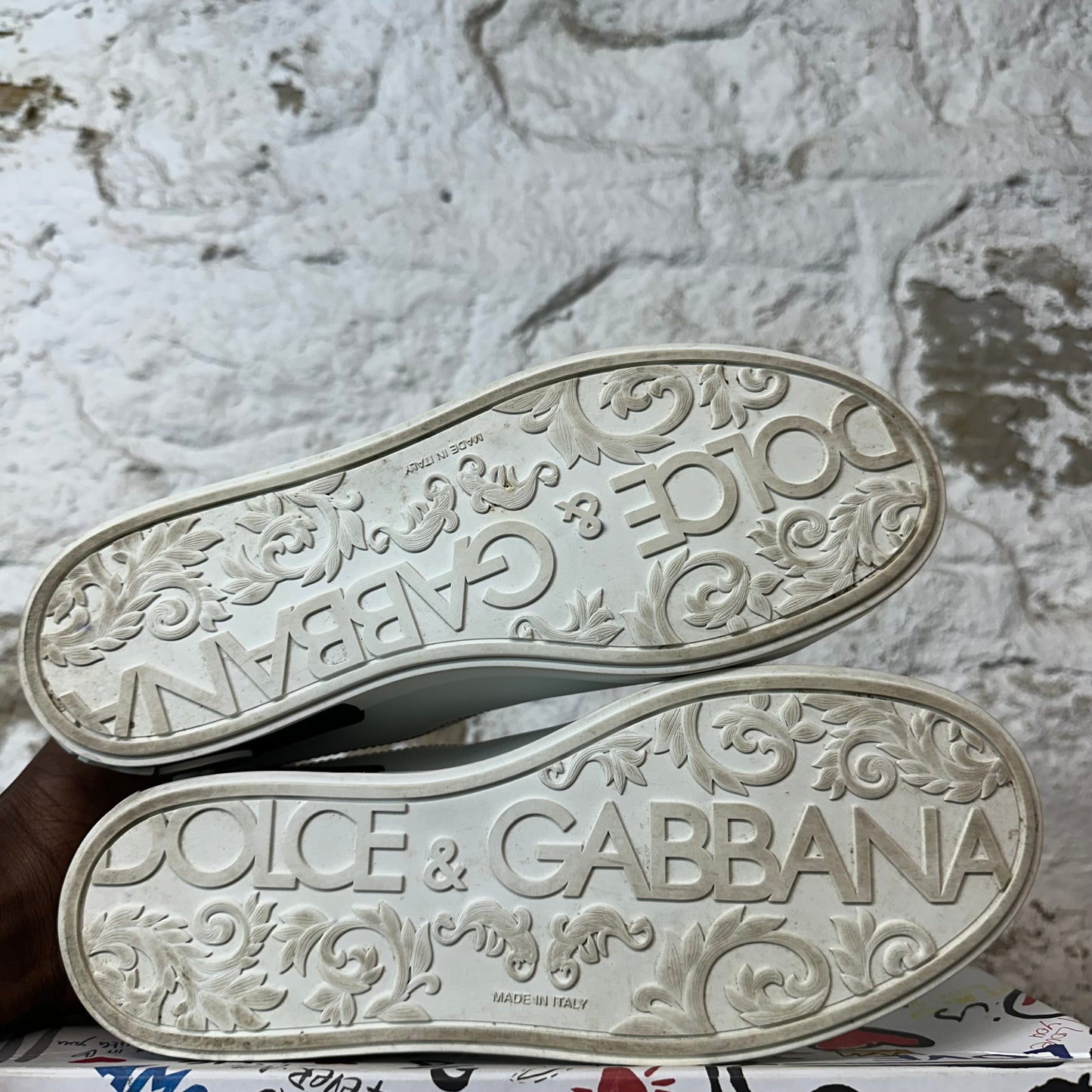 Dolce Gabbana Black White Portofino Sneaker Sz 6.5 (39.5)