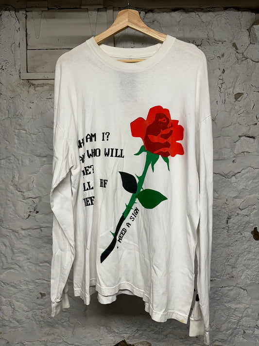 CPFM Kid Cudi Rose White  L/S T-Shirt Sz XL