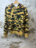 Bape Yellow Camo Zip Up Shark Hoodie Sz M