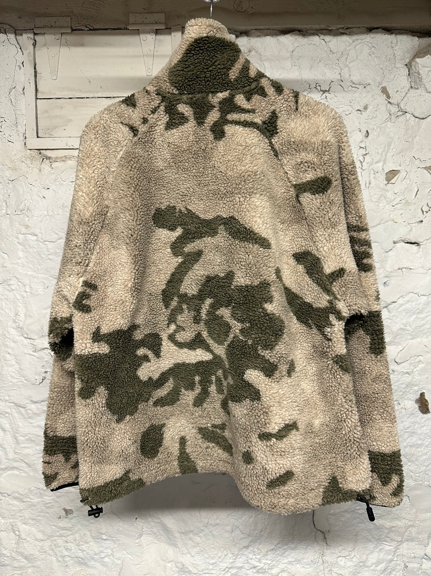Fear of God Essentials Camo Fleece Zip Up Jacket Sz S