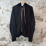 Rick Owens Porterville Zip Up Hoodie Black Sz XL